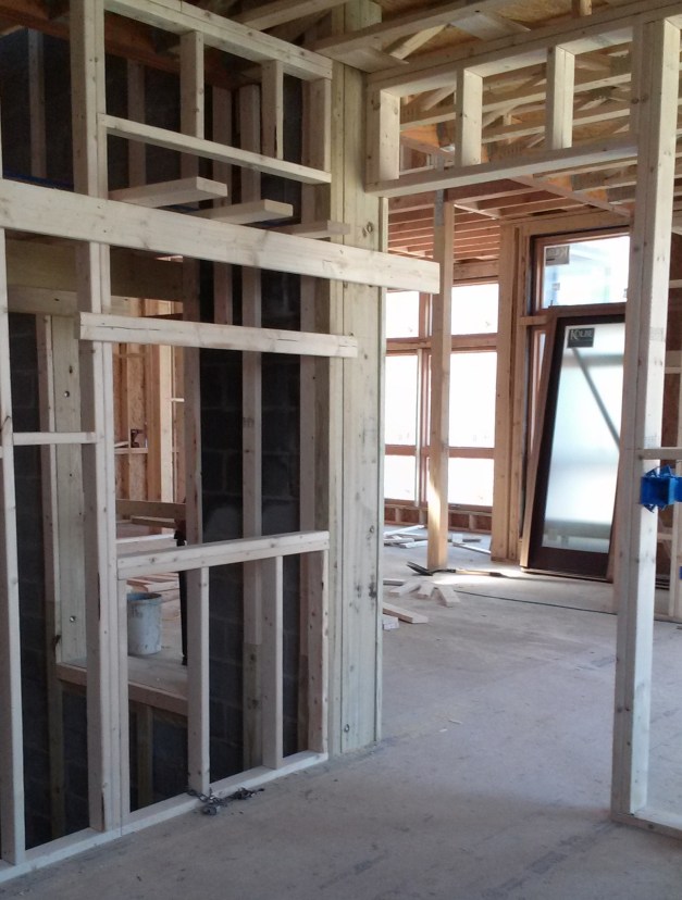 looking from the breakfast room toward living room
