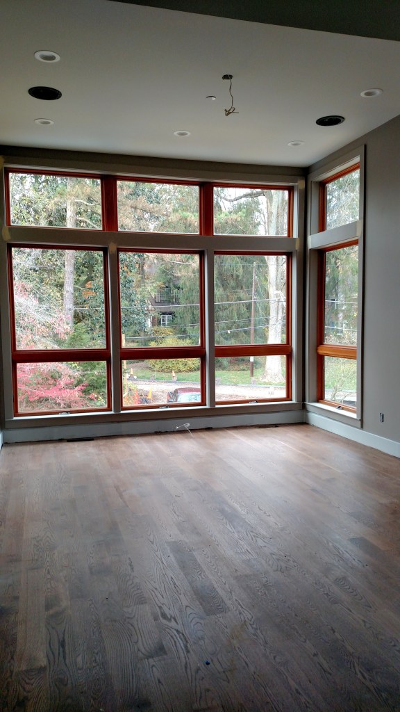 living room wood floors stained